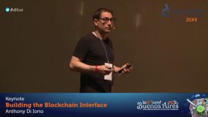 Anthony Di Iorio speaking at La BitConf Buenos Aires Argentina